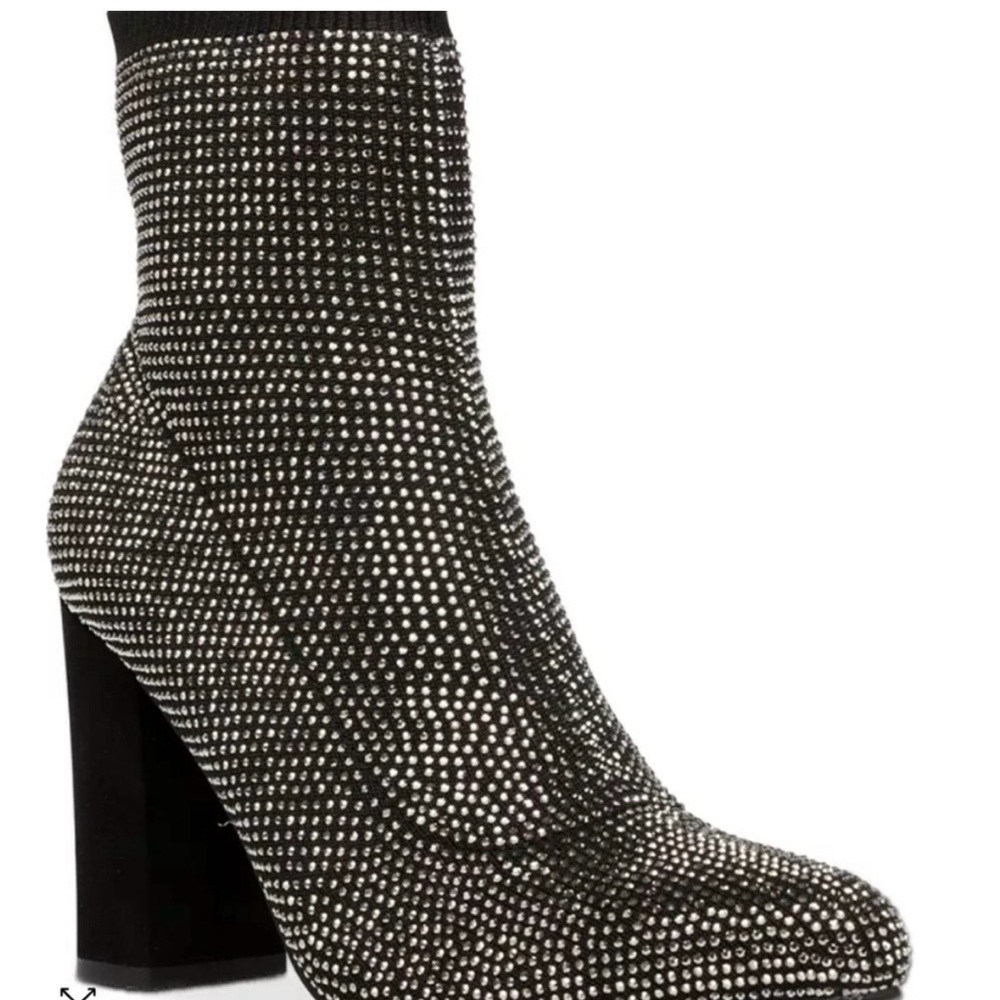 Baybe Bling Sock Booties, Created for Macy's! Size 10 M!! Wild Pair Pewter Bling
